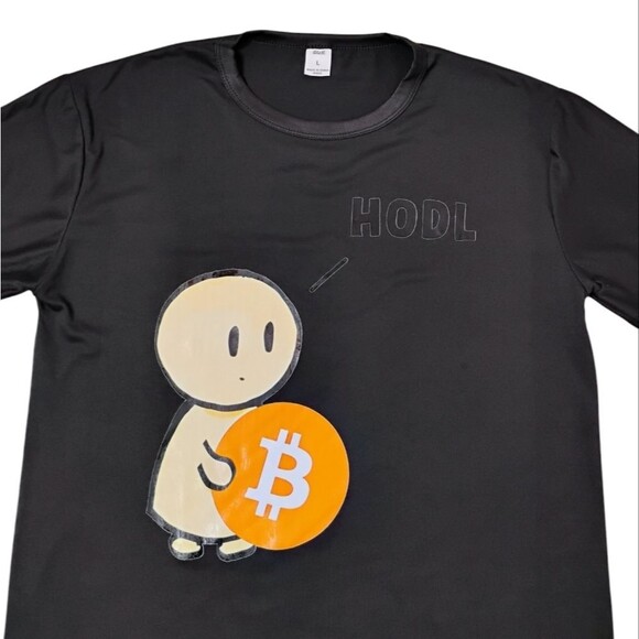 Bitcoin Shirt Short sleeve Black with Hodl Graphics Crypto size Large NWT - Picture 2 of 6